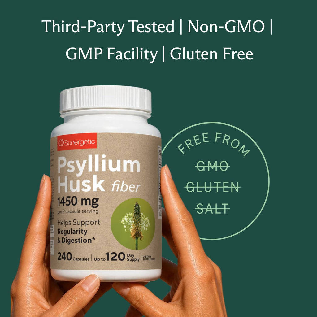 Psyllium Husk Fiber Supplement 1450mg 240 Capsules L93508