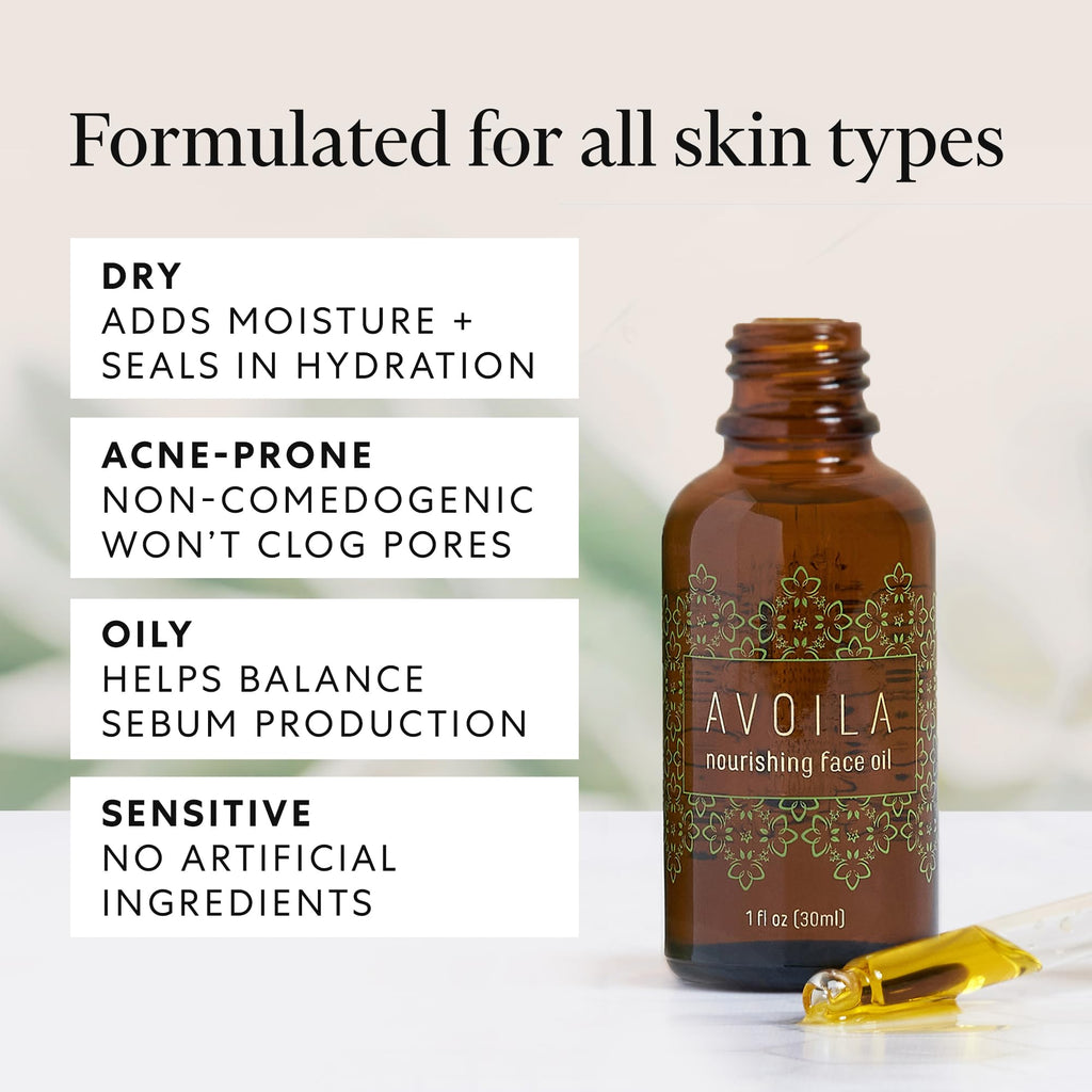 Organic Face Oil with Rosehip Sea Buckthorn Avocado Vitamin E G428728