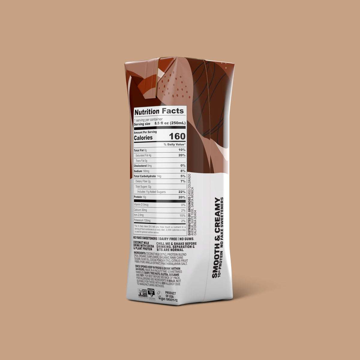 Chocolate Milk, Dairy Free, 10g Protein, 8.5 fl oz, 12 Pack J810387