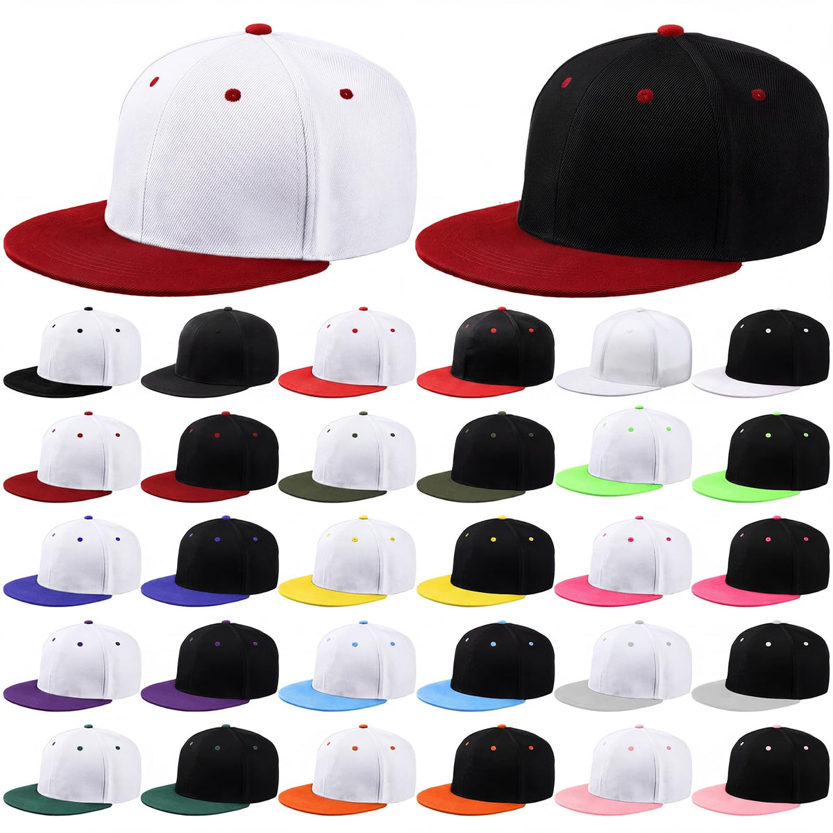 30 Pcs Flat Cap Baseball Caps B535