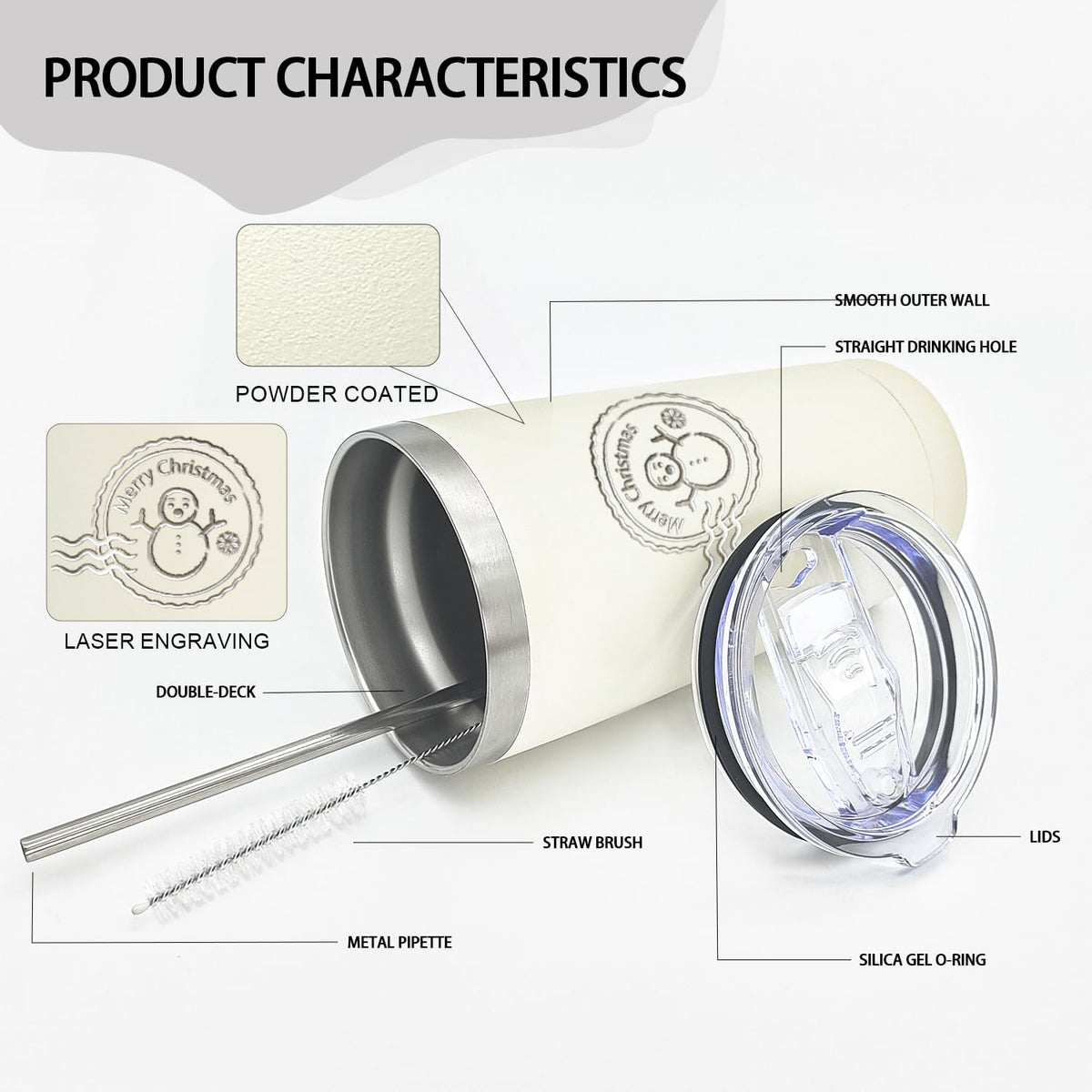 20 Pack Stainless Steel Insulated Tumbler X2123
