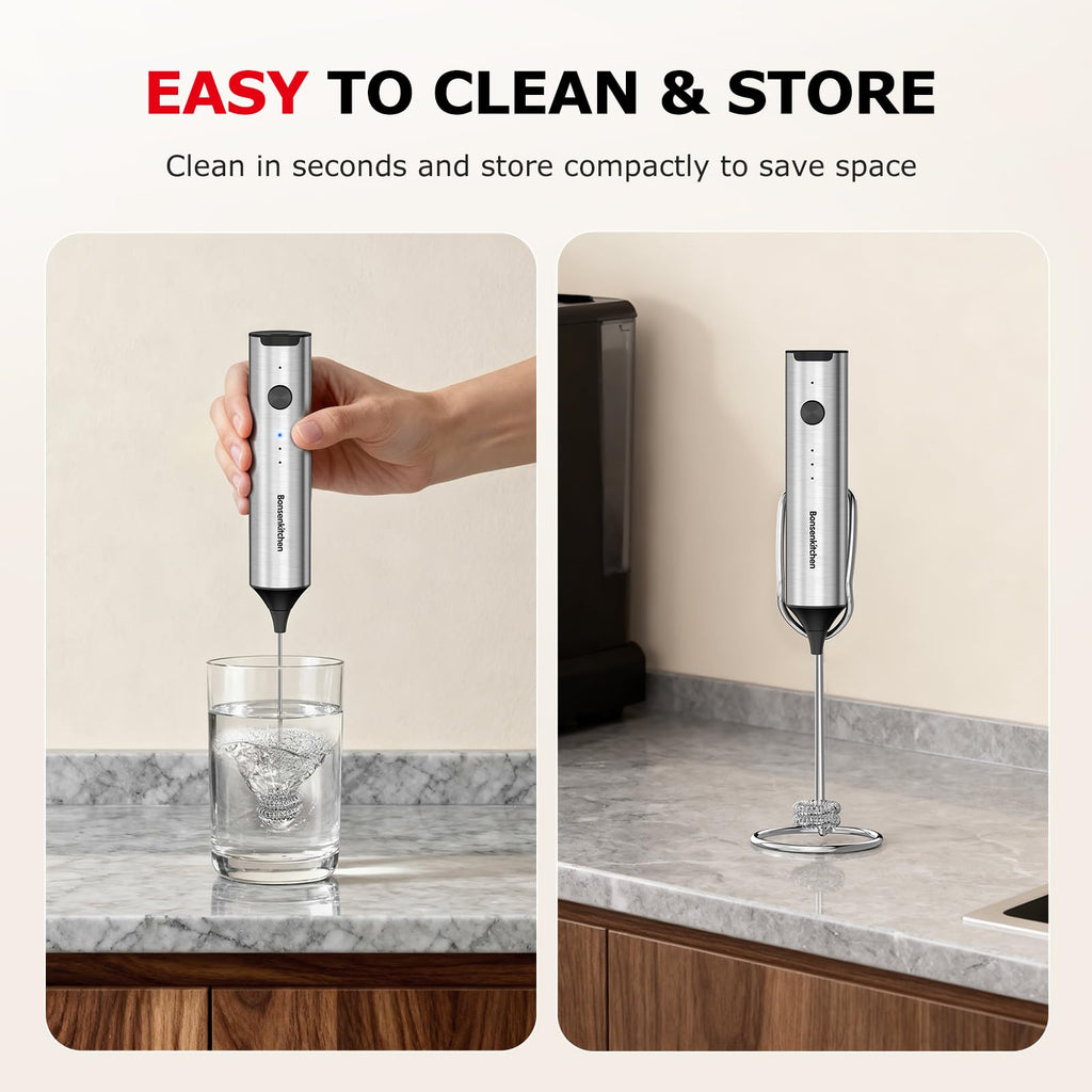 Rechargeable 3-Speed Handheld Milk Frother T7715