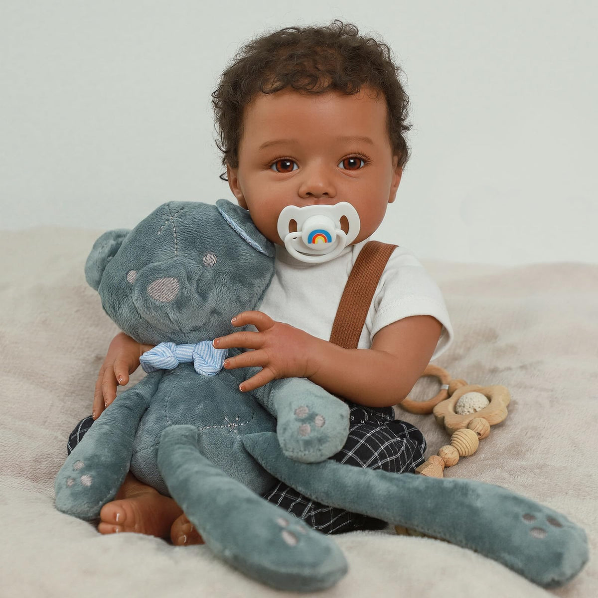 Black 20" Reborn Baby Dolls U324