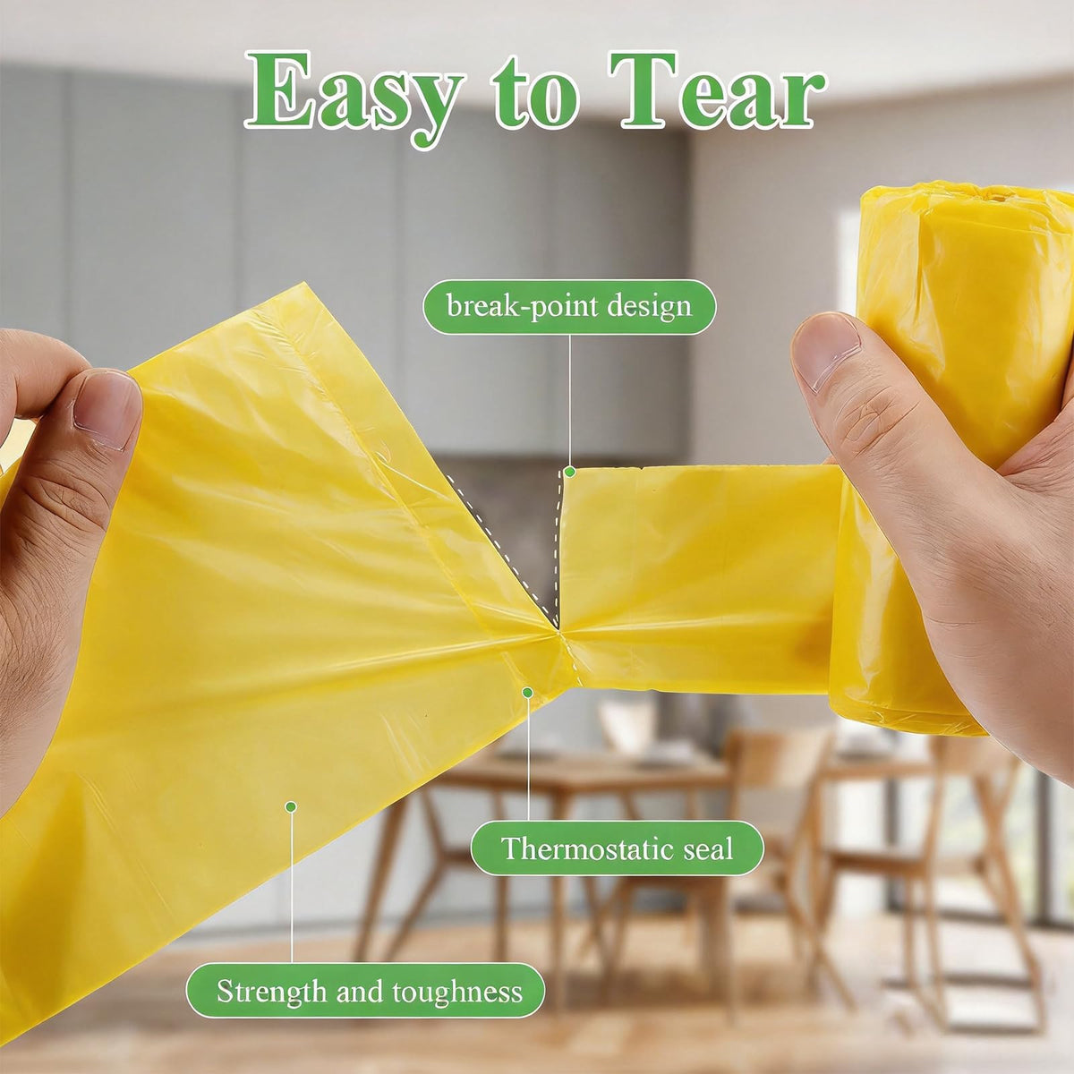 4 Gallon Biodegradable Trash Bags With Handles K497016