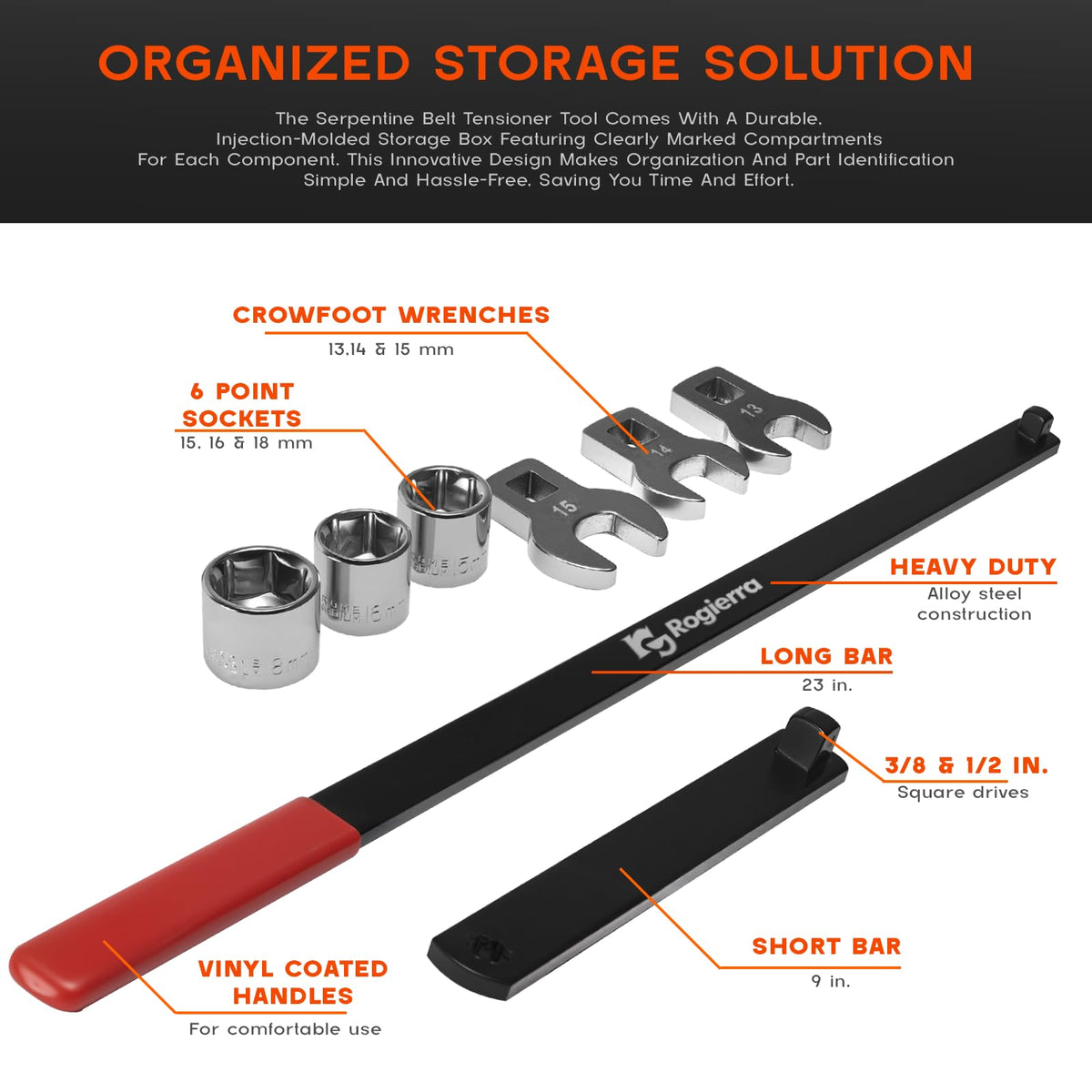 Universal Serpentine Belt Tool Kit, 8PCS V95727