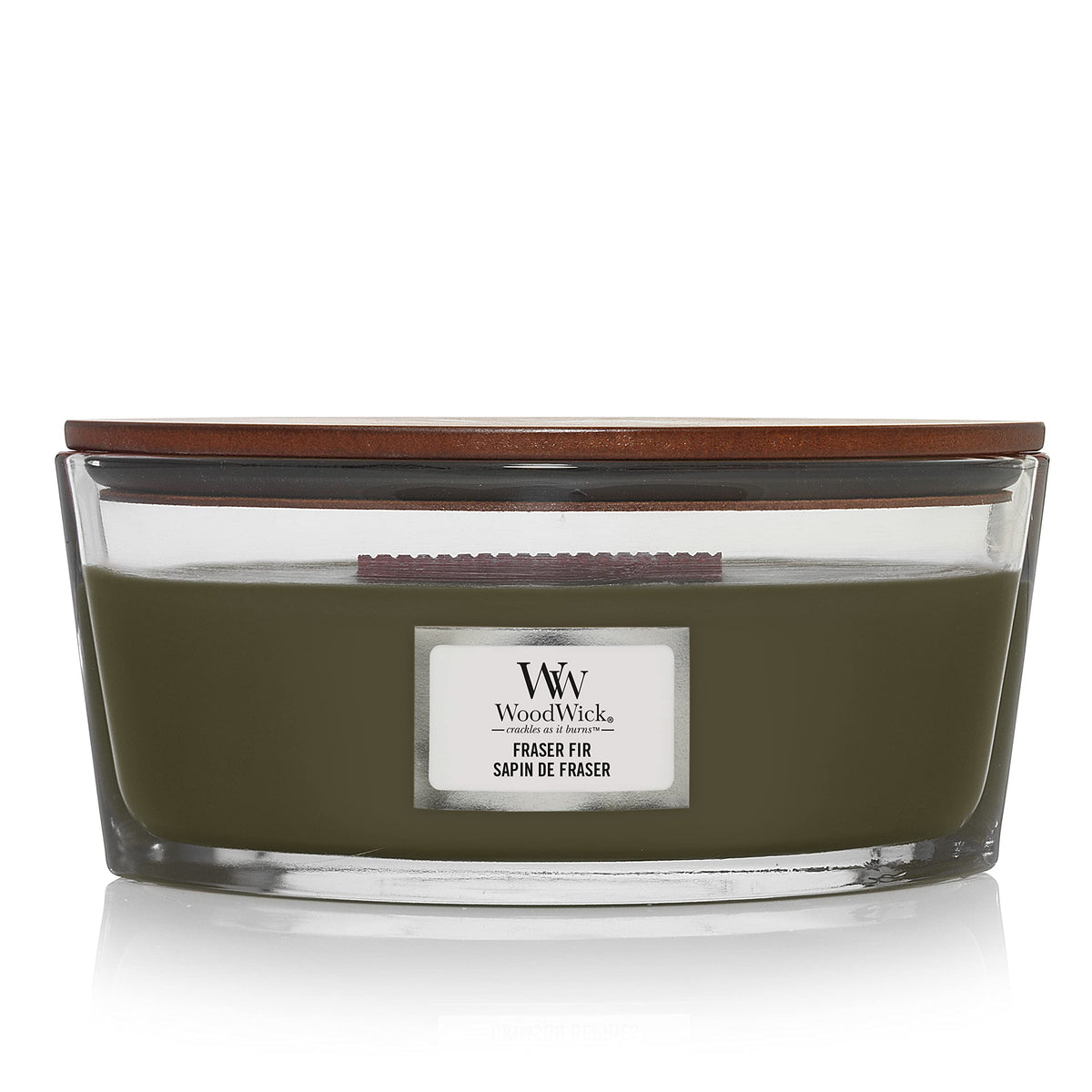 Scented Candle, 16oz Soy Blend Wax Wood Wick E2601
