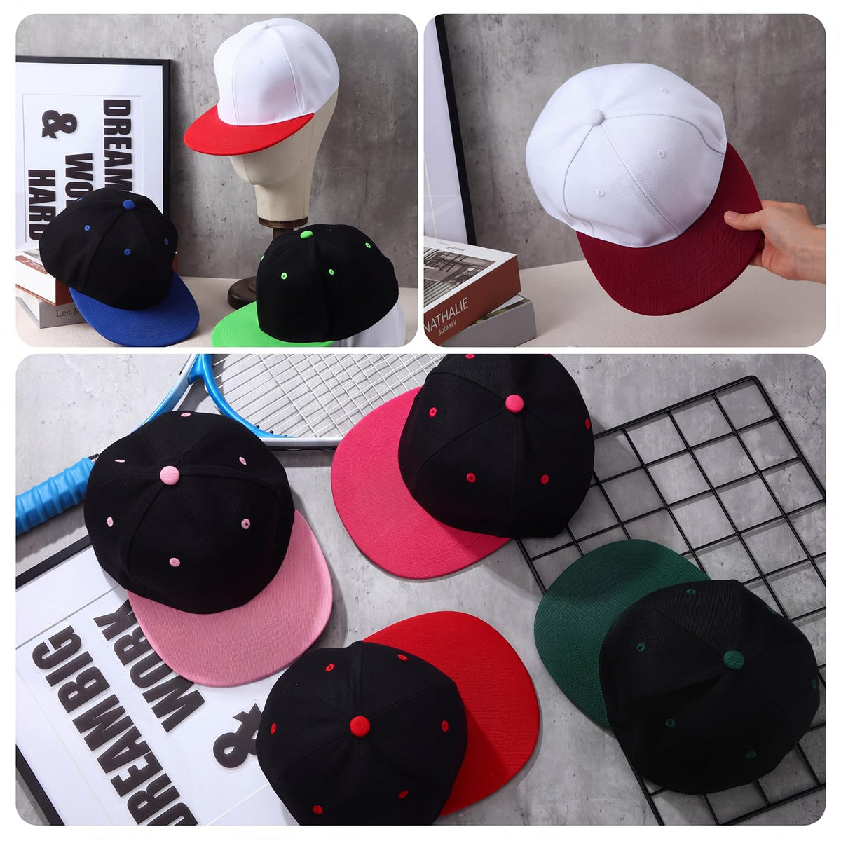 30 Pcs Flat Cap Baseball Caps B535