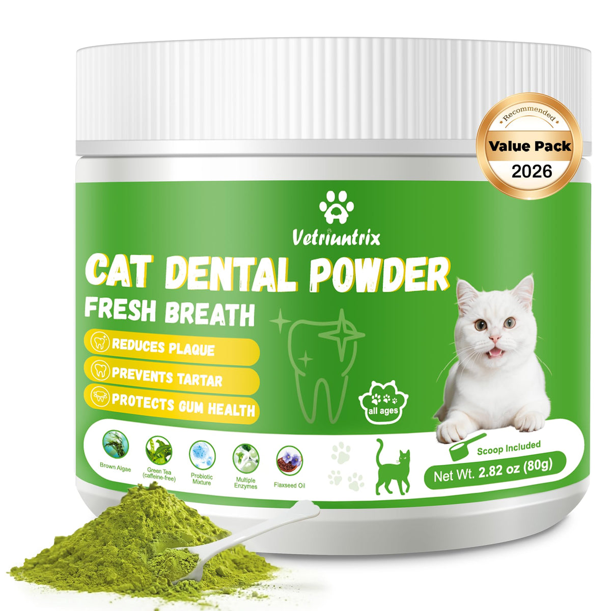 Cat Dental Care Powder with Probiotics 80g O76682