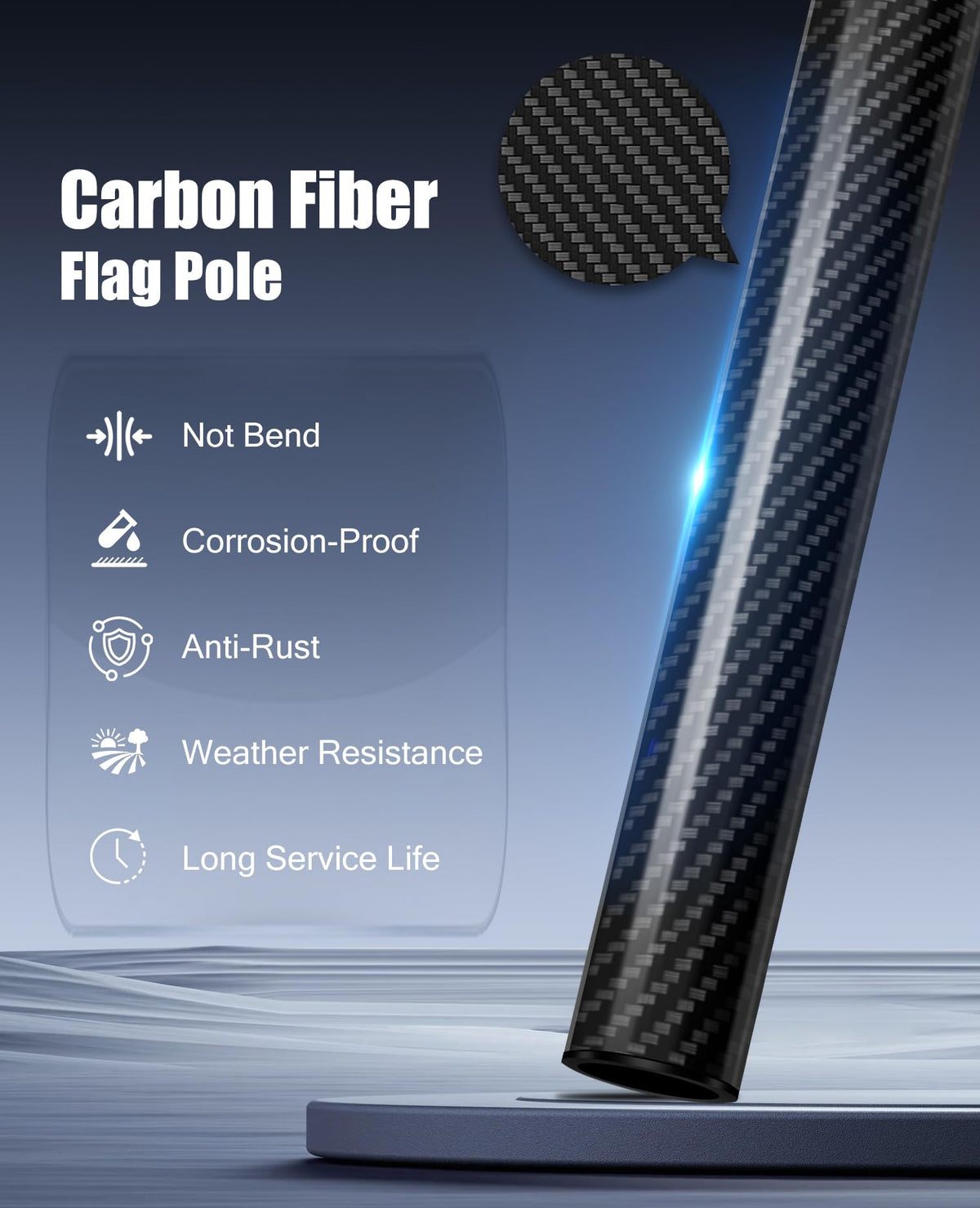 Carbon Fiber Flag Pole U201857