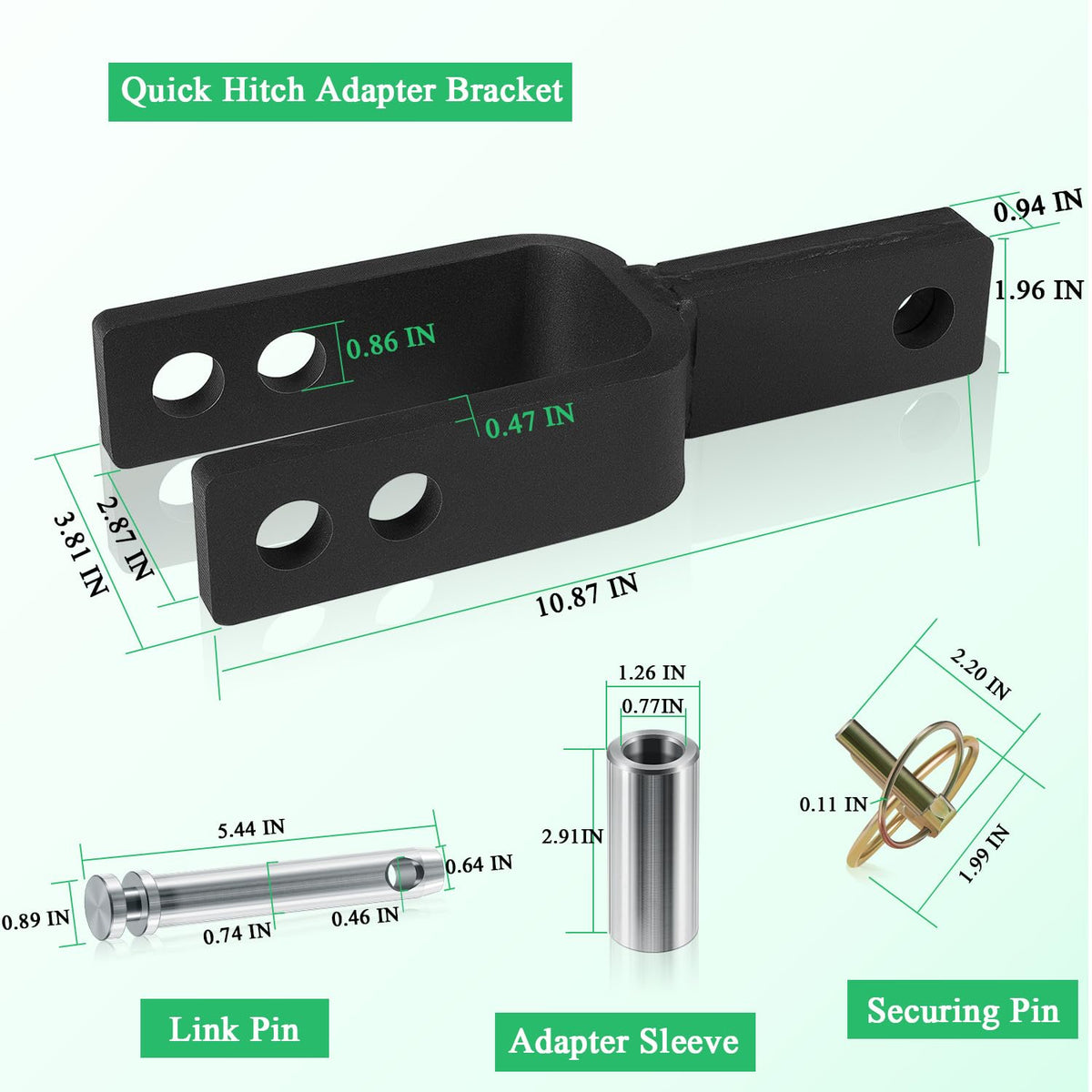 Quick Hitch Adapter with Adapter Sleeve Category 1 Q789875