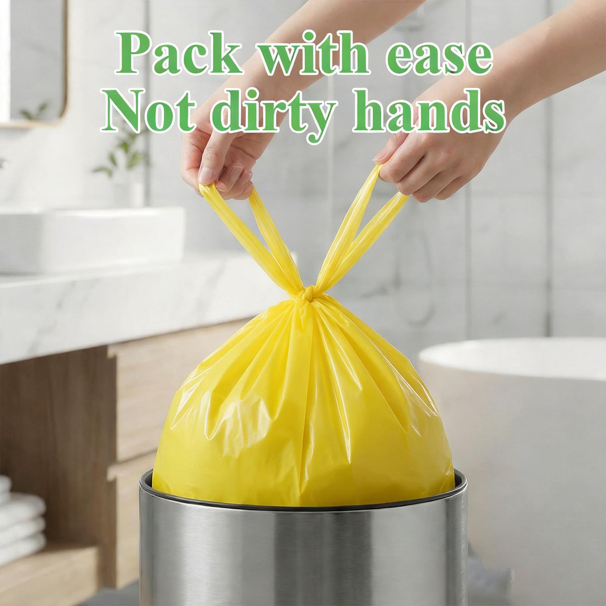 4 Gallon Biodegradable Trash Bags With Handles K497016