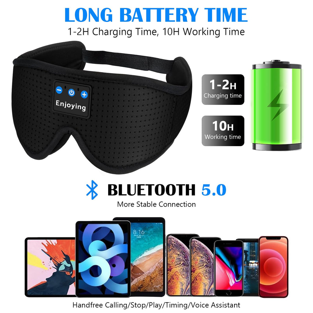 Sleep Mask with Bluetooth Headphones J115