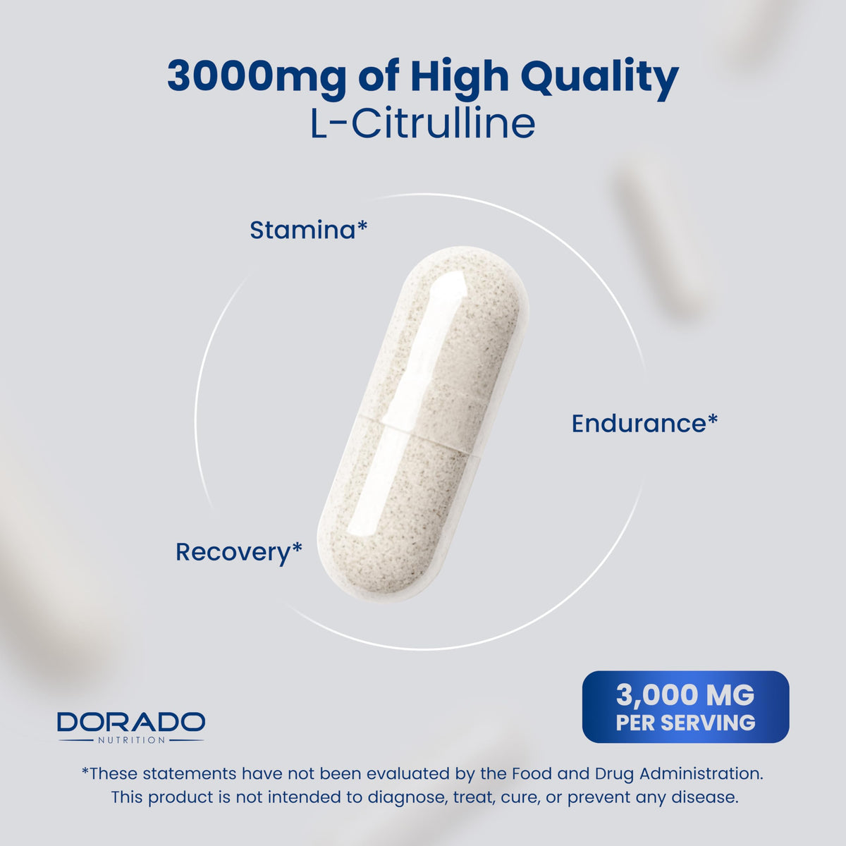 L Citrulline 3000mg 360 Capsules Vegan Non-GMO E166