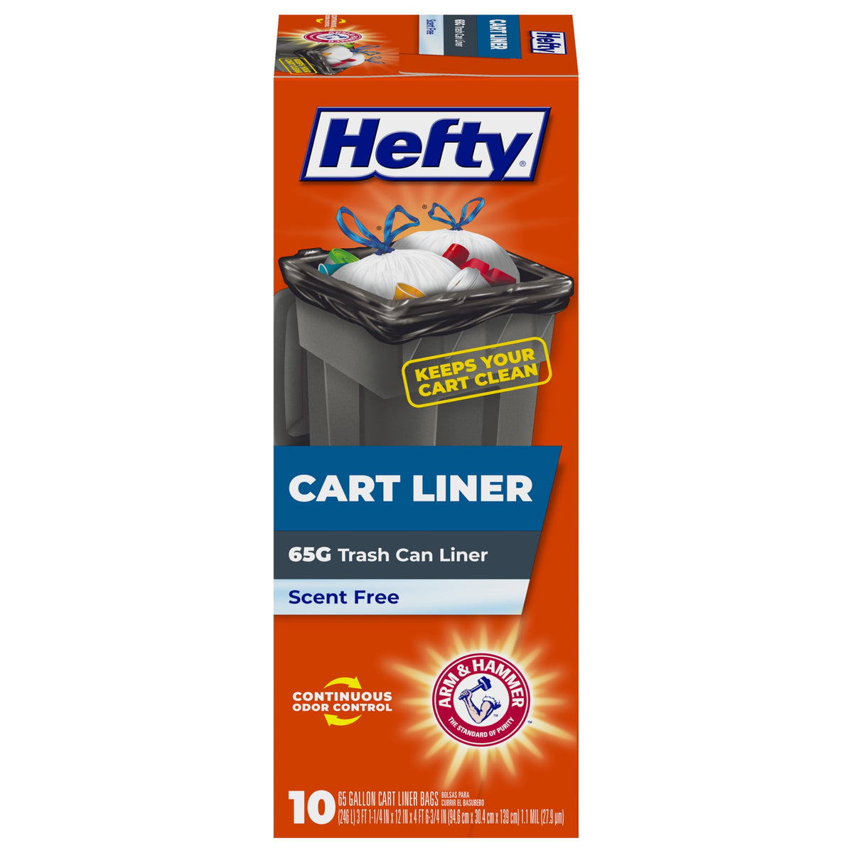 65 Gallon Black Unscented Trash Bags 10ct X450