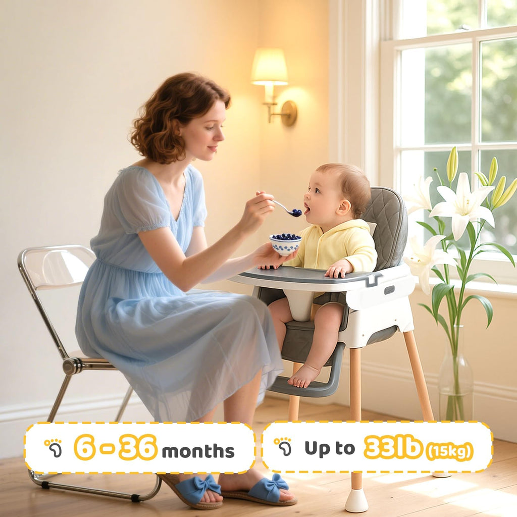 5 in 1 Portable High Chair with Double Tray M933968