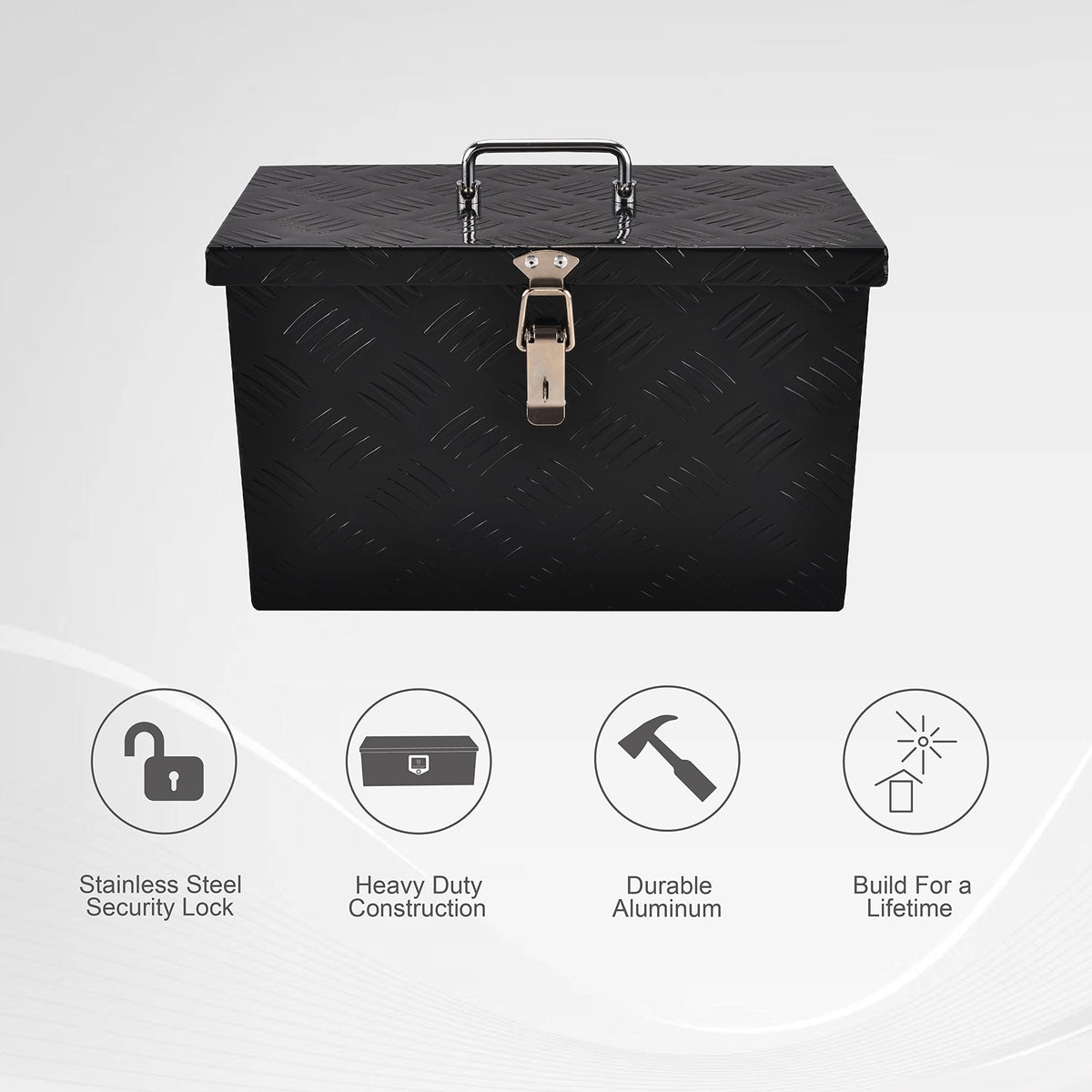 16 Inch Aluminum Truck Bed Tool Box Black V6668
