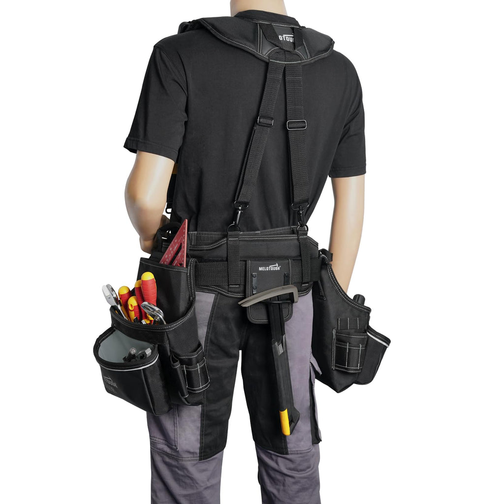 Tool Belt with Suspenders 32 Pockets 34"-48" Waist A475841