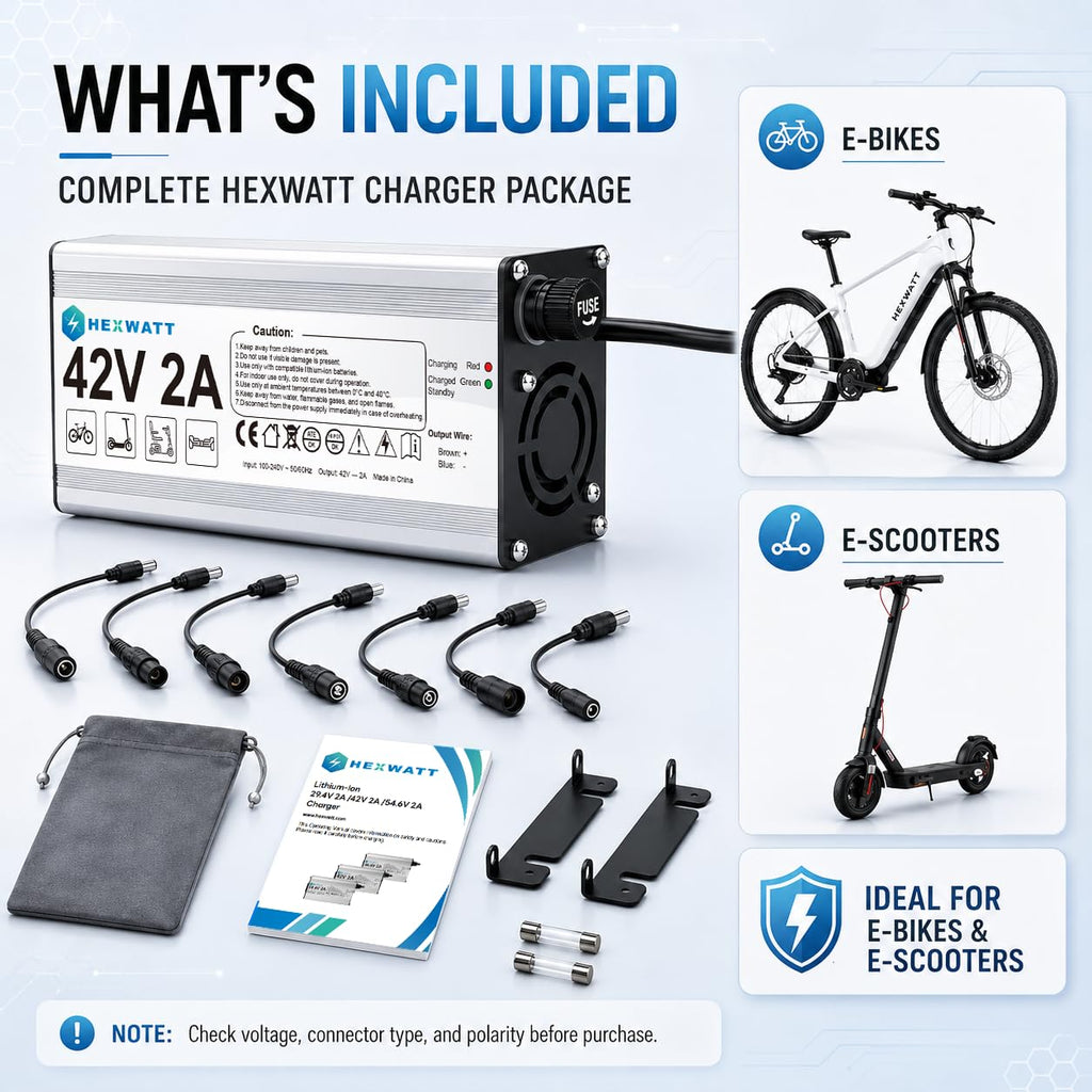 42V 2A Electric Scooter & Ebike Charger T825455