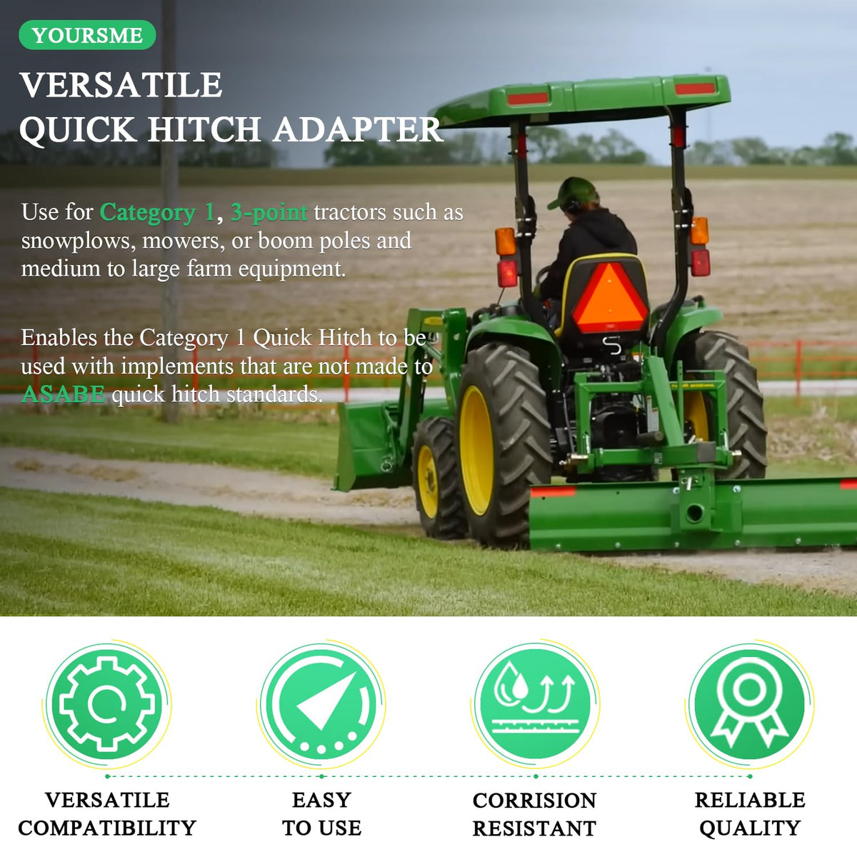 Quick Hitch Adapter with Adapter Sleeve Category 1 Q789875