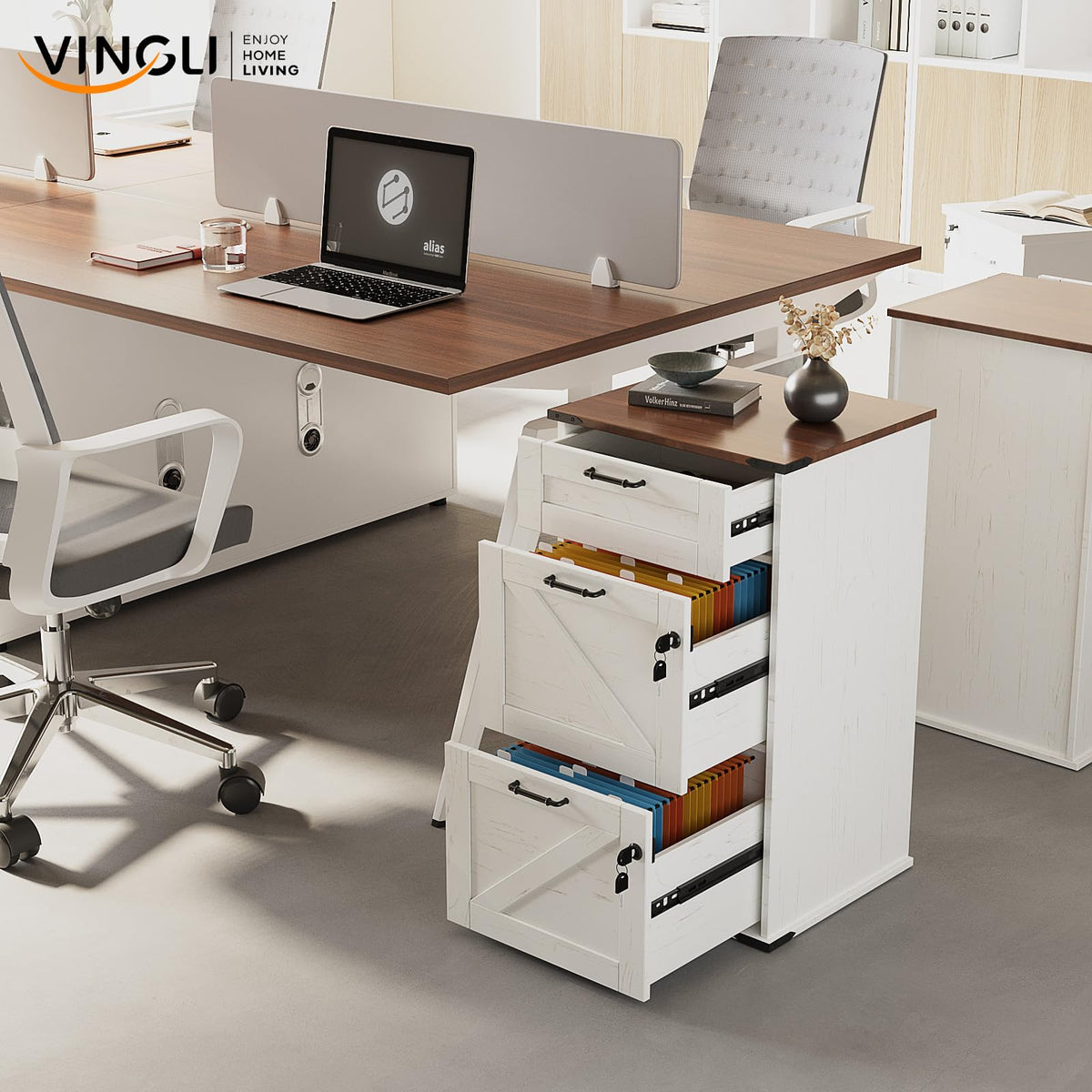3 Drawer File Cabinet with Lock H379