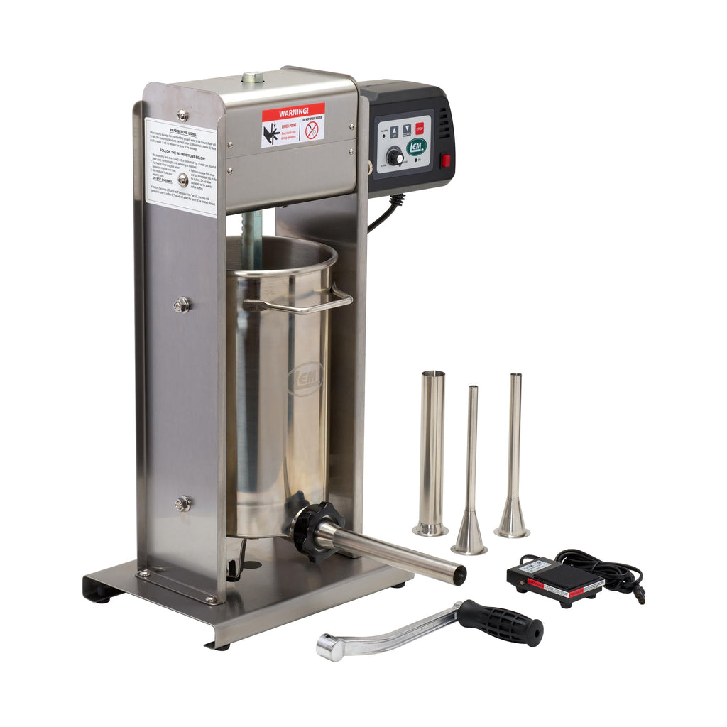 20 lb Stainless Steel Motorized Sausage Stuffer J9718