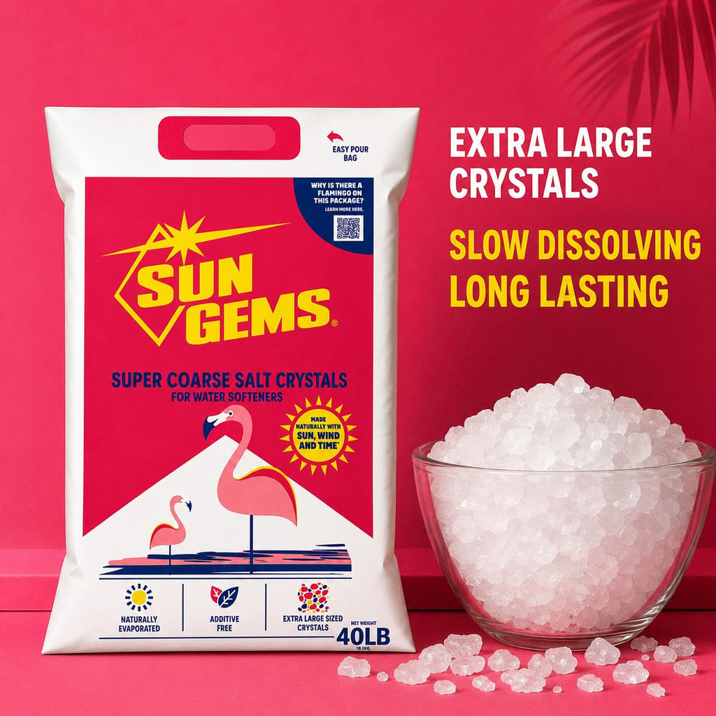 Super Coarse Water Softener Salt Crystals 40 lb Additive Free Q85077