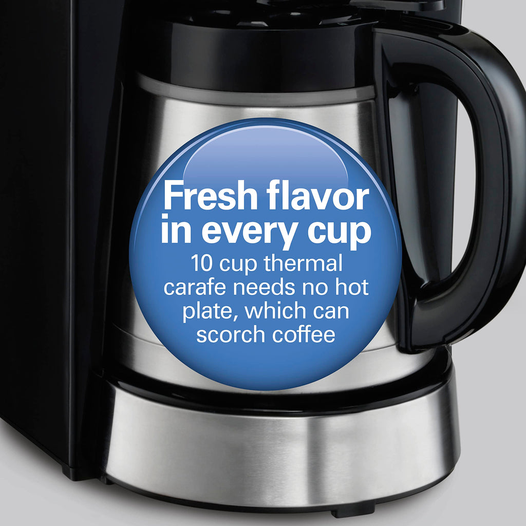 Programmable Drip Coffee Maker with 10 Cup Thermal Carafe S2025
