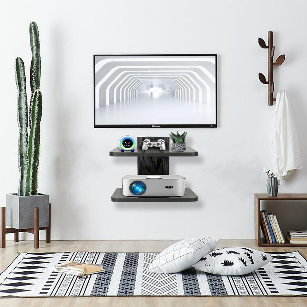 Black 2 Tier Projector Wall Mount M889