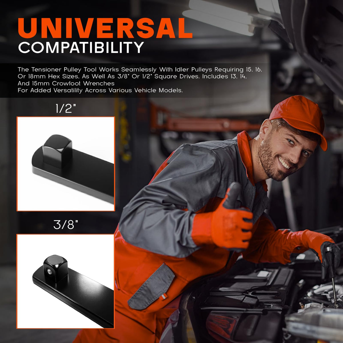 Universal Serpentine Belt Tool Kit, 8PCS V95727