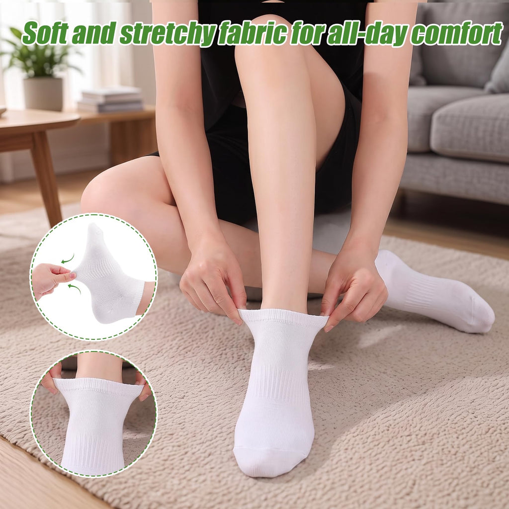 6 Pairs Breathable Bamboo Viscose Ankle Socks J651211