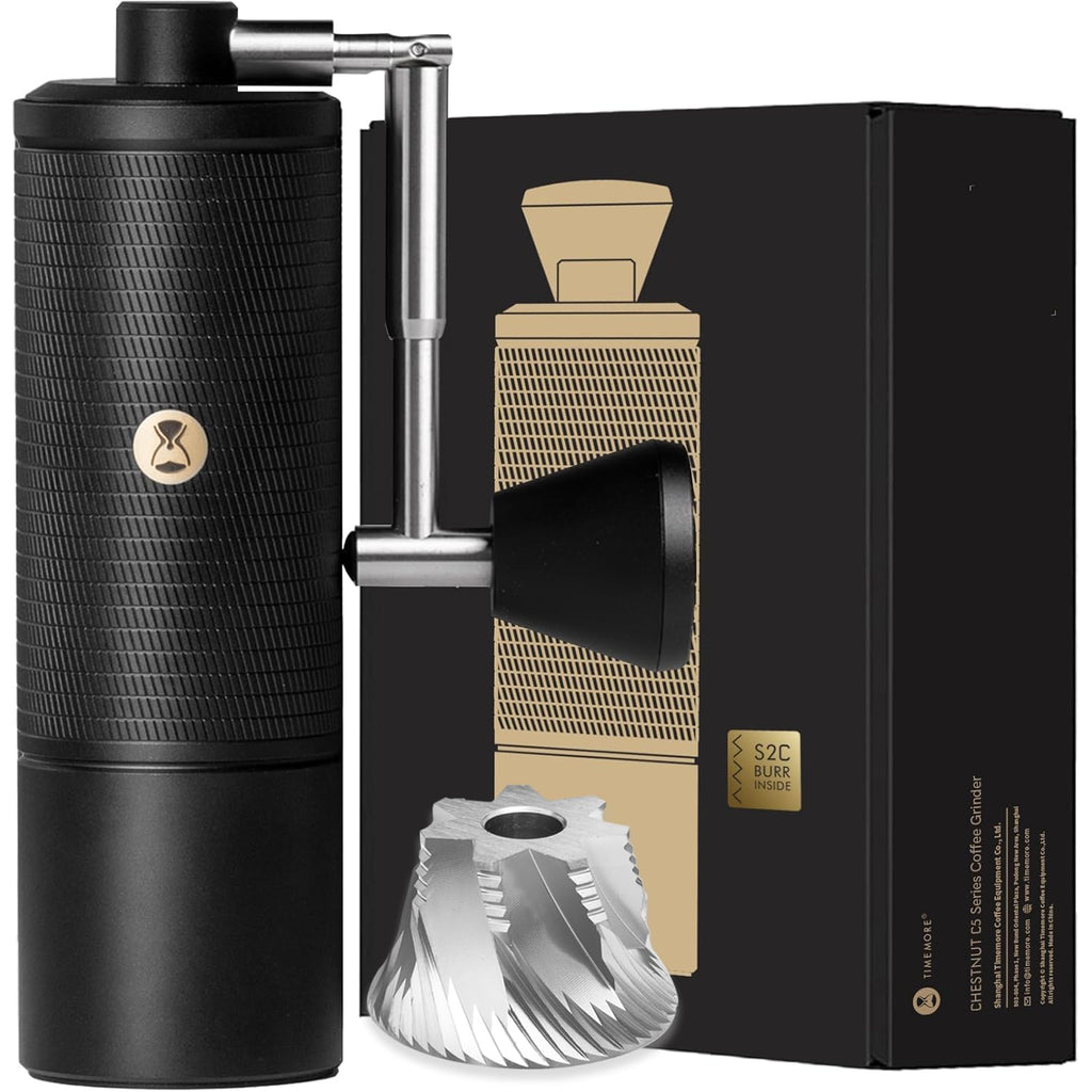 Manual Coffee Grinder 30g CNC Stainless Steel Conical Burr Matte Black M66297