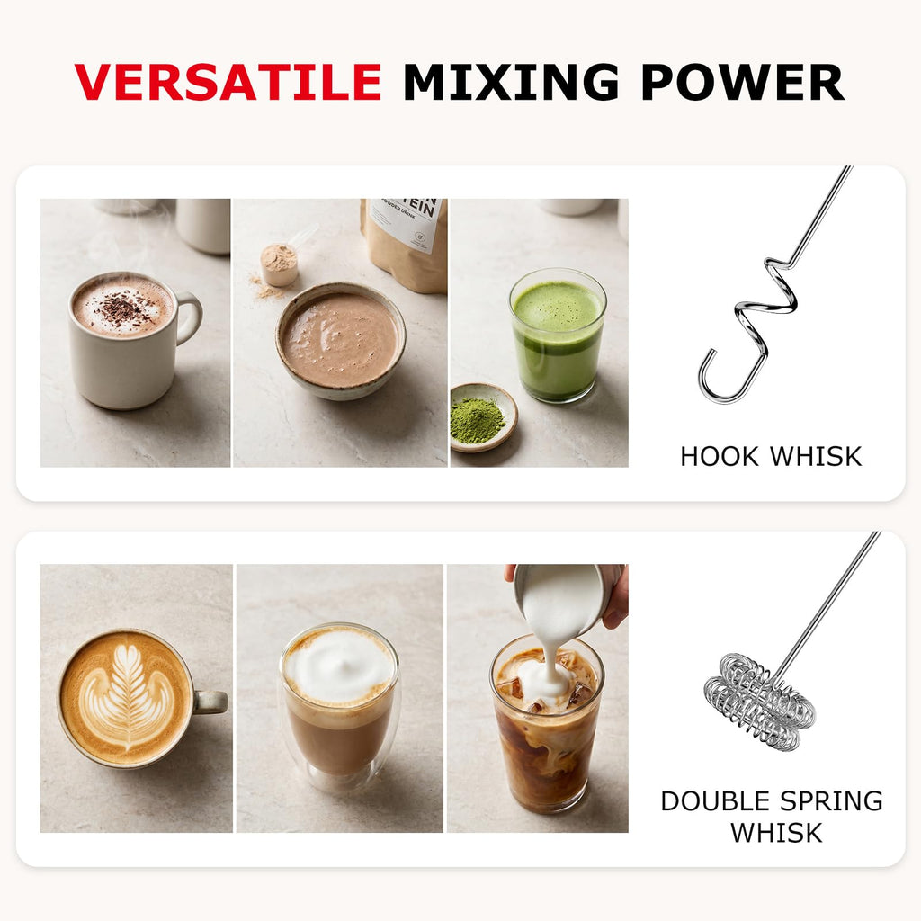 Rechargeable 3-Speed Handheld Milk Frother T7715