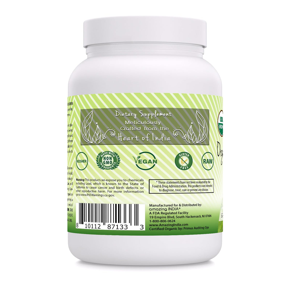 Organic Whole Psyllium Husk Powder 24 Oz S4418