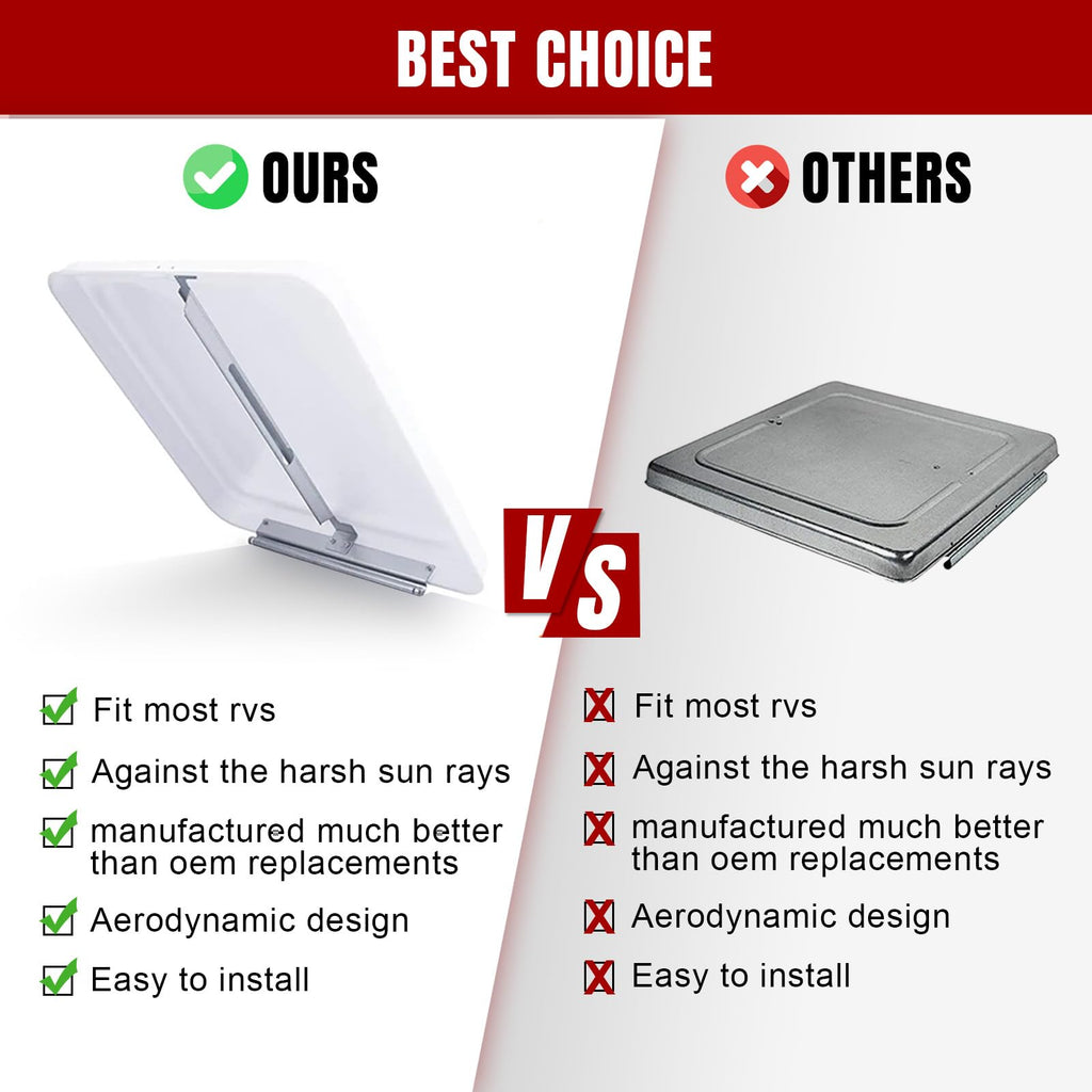 2 Pack 14 Inch White RV Vent Covers J97046