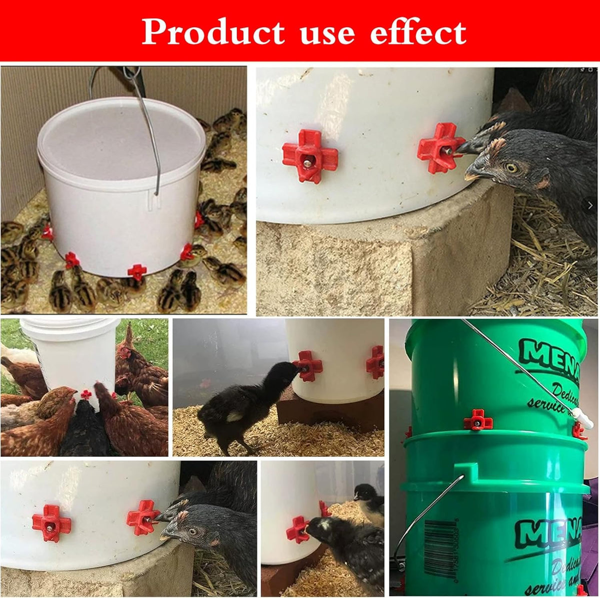 12 Pcs Leakproof Poultry Watering System J27543