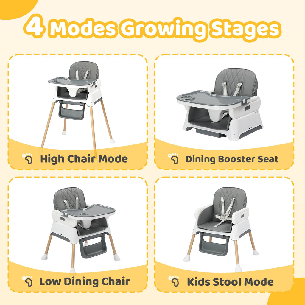 5 in 1 Portable High Chair with Double Tray M933968