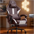 Brown Ergonomic Gaming Chair with Foot Rest E303667