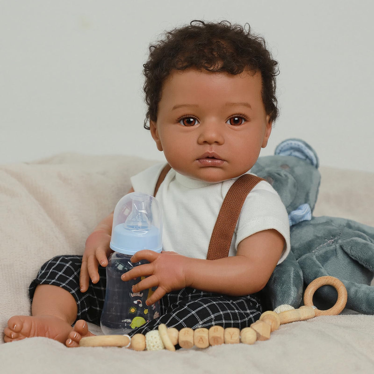 Black 20" Reborn Baby Dolls U324
