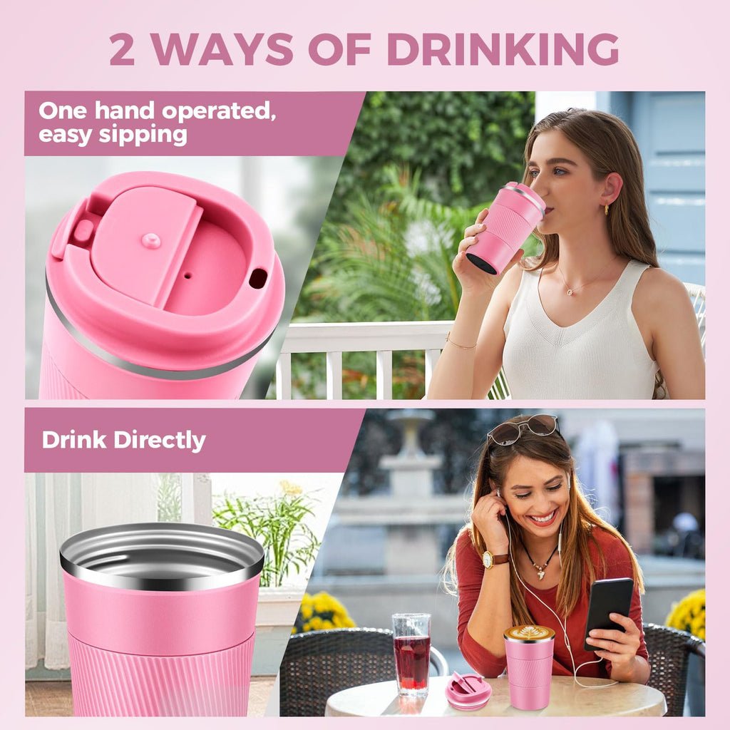 13 oz Stainless Steel Insulated Travel Coffee Mug 2 Pack Z304