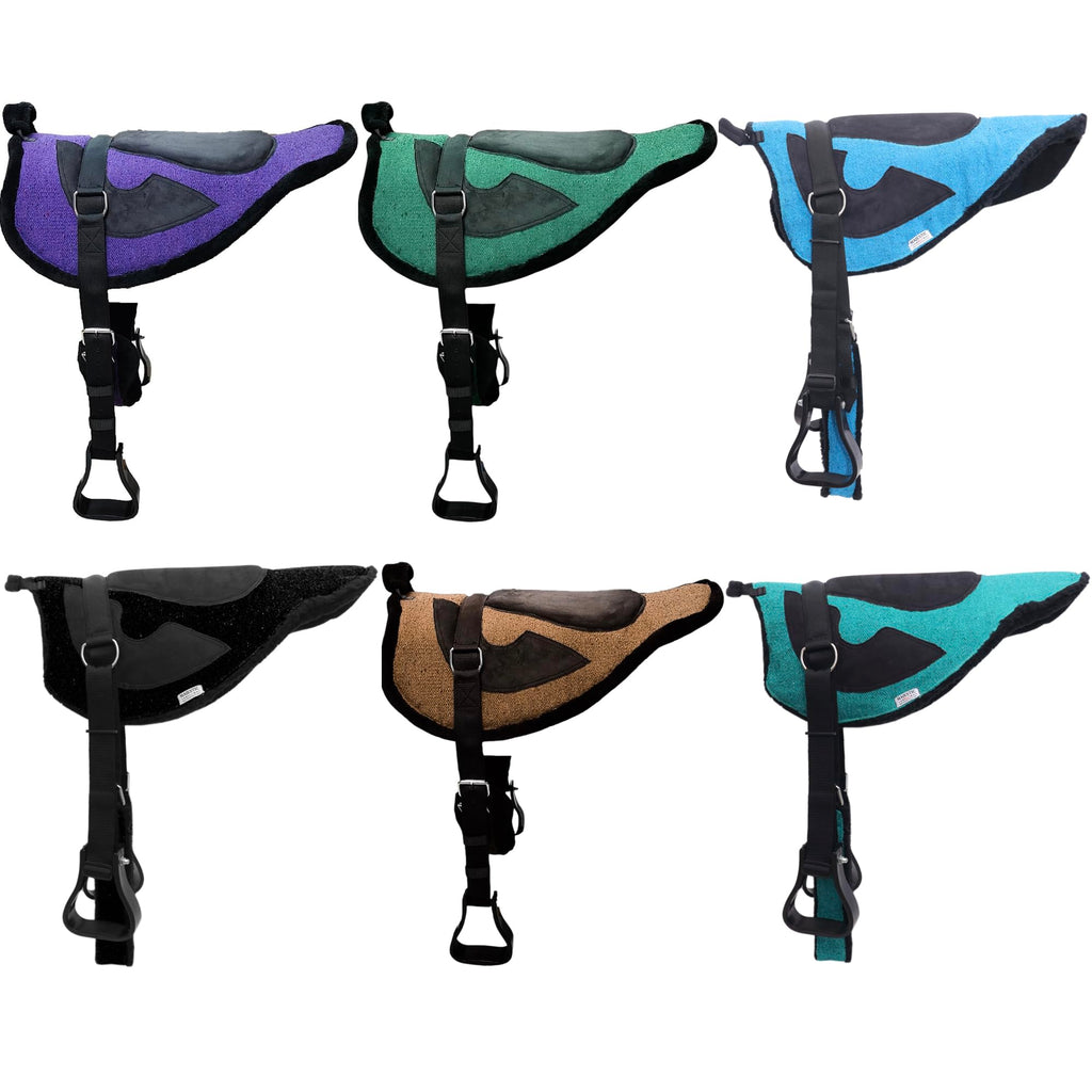 Suede Bareback Pad with Girth & Stirrups W218360