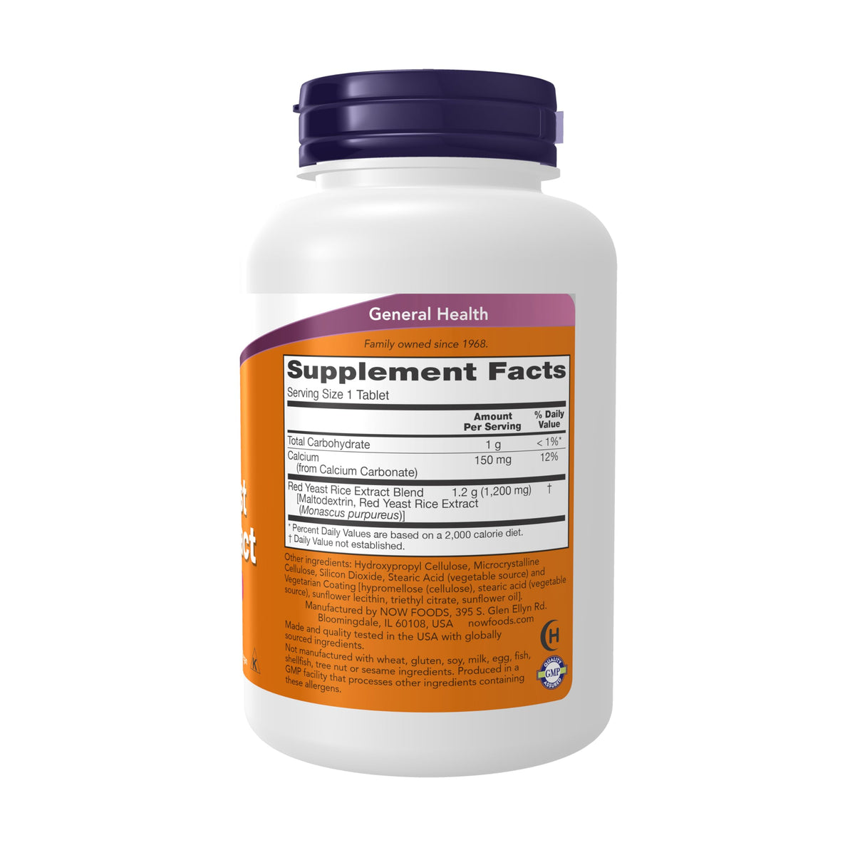 Red Yeast Rice 1,200 mg 120 Tablets O336