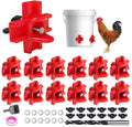 12 Pcs Leakproof Poultry Watering System J27543