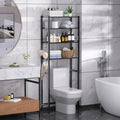 4 Tier Over The Toilet Storage Rack Black Q570716