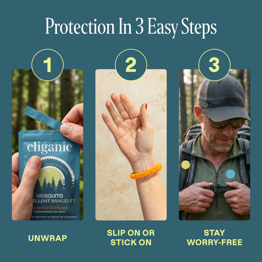 Mosquito Repellent Bracelets & Stickers, 40 Bands & 60 Patches E8595