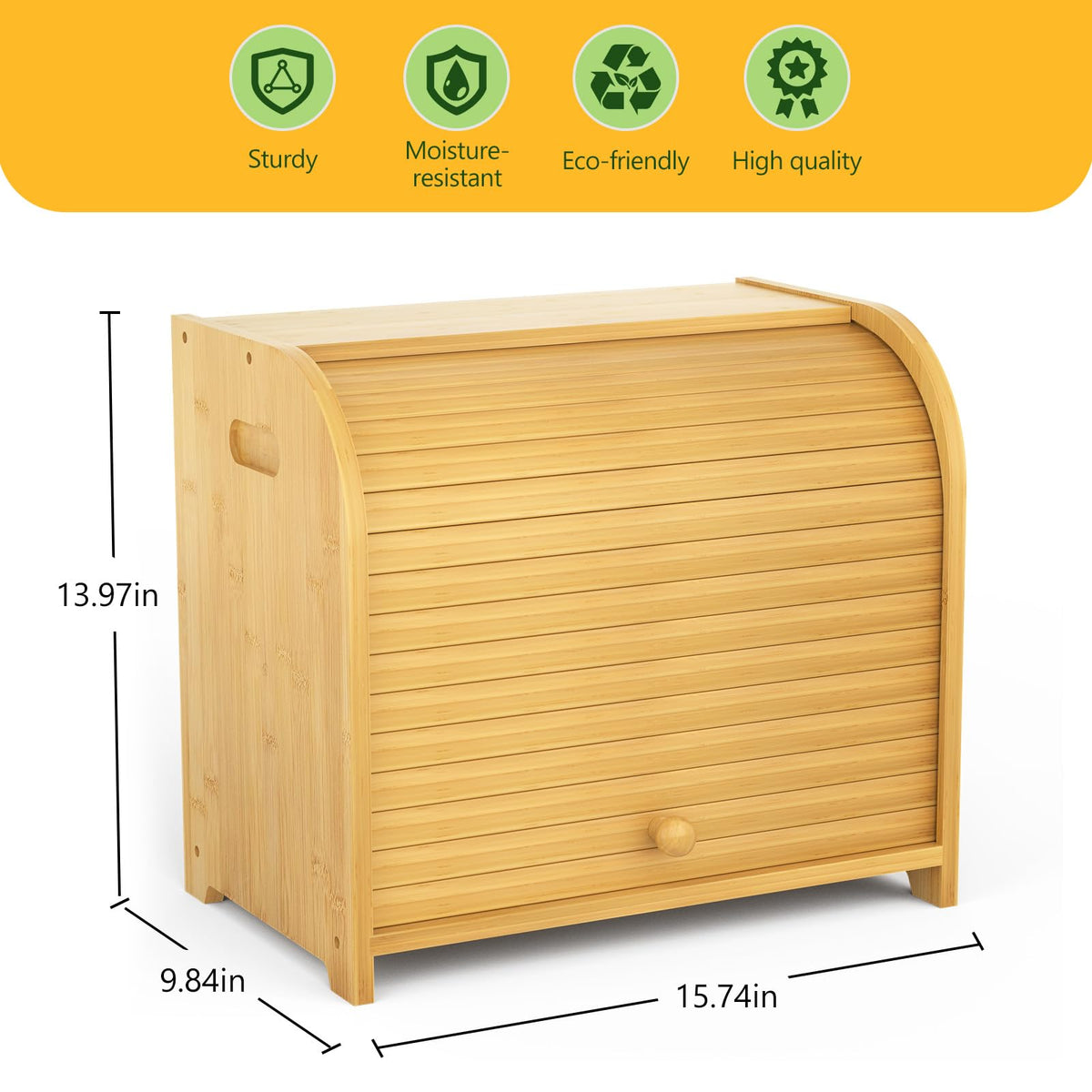 Bamboo Bread Box D91792