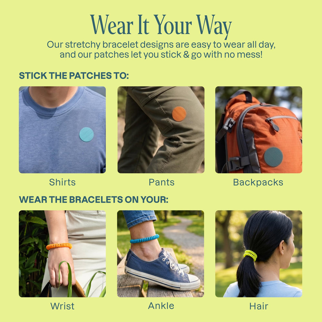 Mosquito Repellent Bracelets & Stickers, 40 Bands & 60 Patches E8595