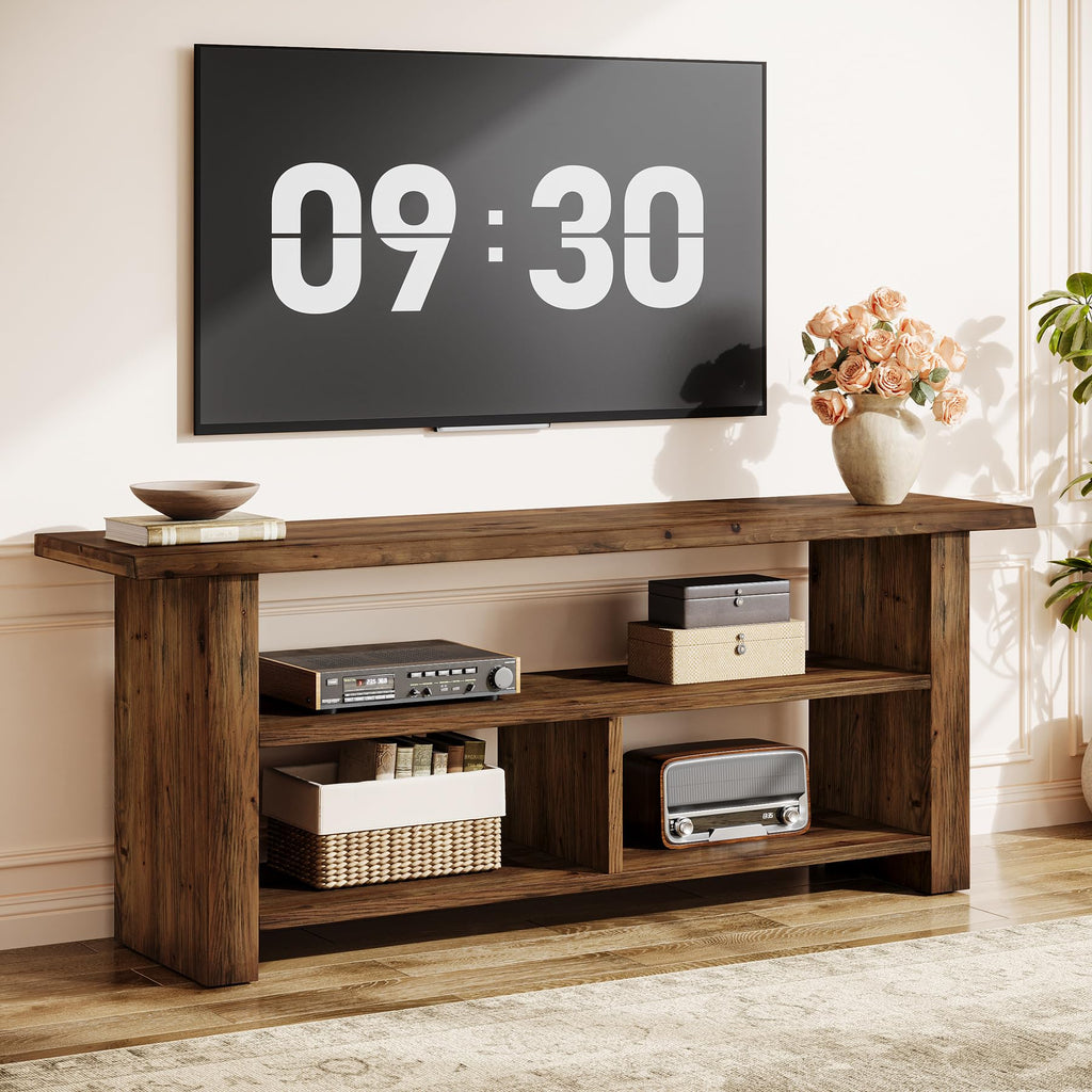 Dark Brown Solid Wood TV Stand N20556