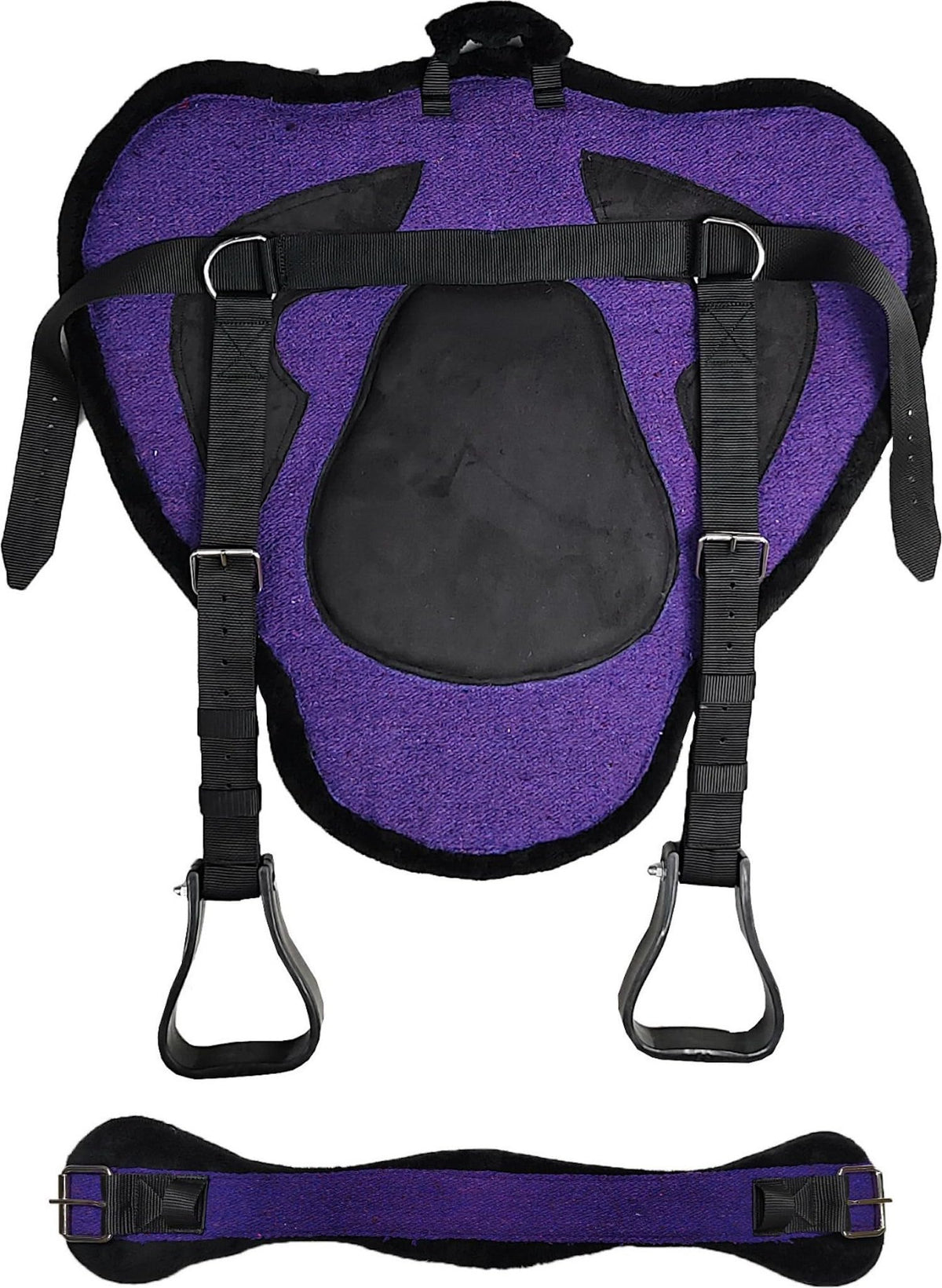 Suede Bareback Pad with Girth & Stirrups W218360