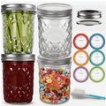 16 oz Wide Mouth Glass Mason Jars with Lids, 4 Pack I913