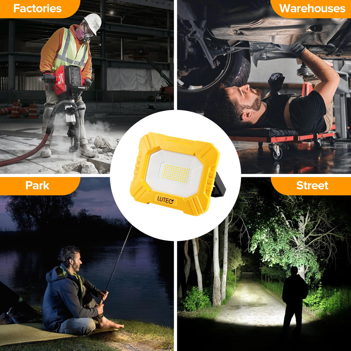 3500LM Rechargeable Magnetic LED Work Light with Stand G396276